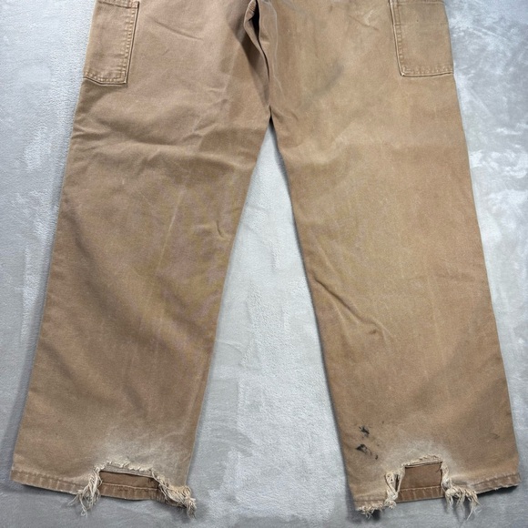 Vintage Carhartt B11 Brn Canvas Carpenter Pants Men's Sz 36x32 USA Made - Picture 6 of 11